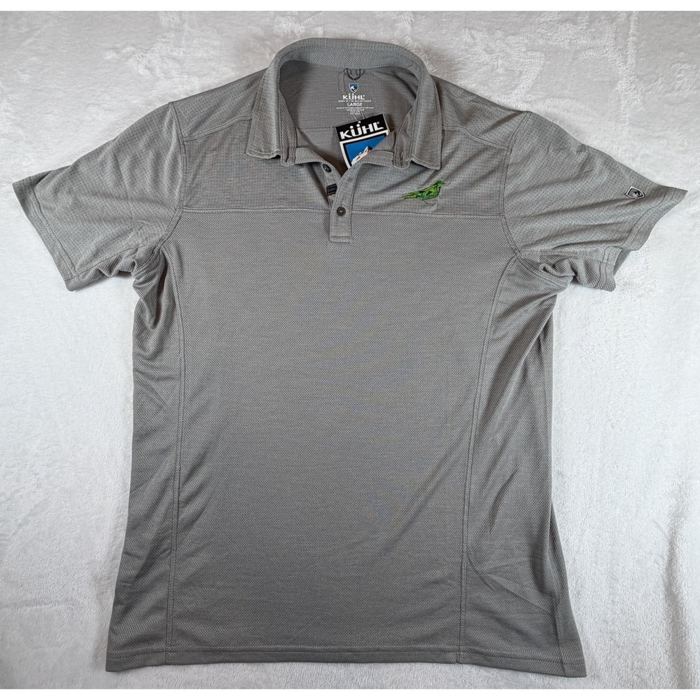 Kuhl Engineered Polo Shirt Women's Sz L Cloud Gray Outdoor Hiking NWT